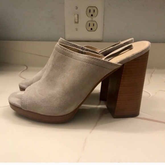 Frye Shoes - Frye Karissa Platform Mules- Pale Suede